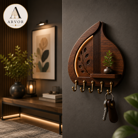 Elvano Nature Glow Wooden Key Holder