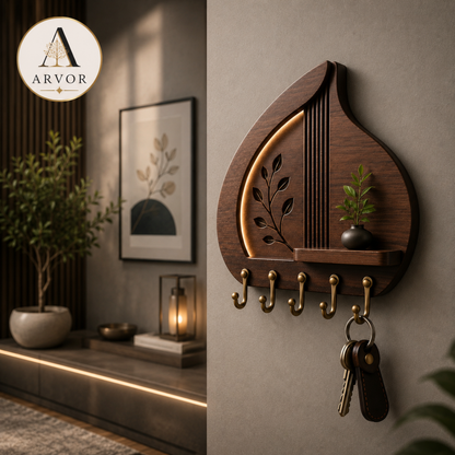 Elvano Nature Glow Wooden Key Holder