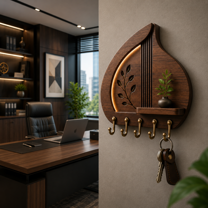Elvano Nature Glow Wooden Key Holder
